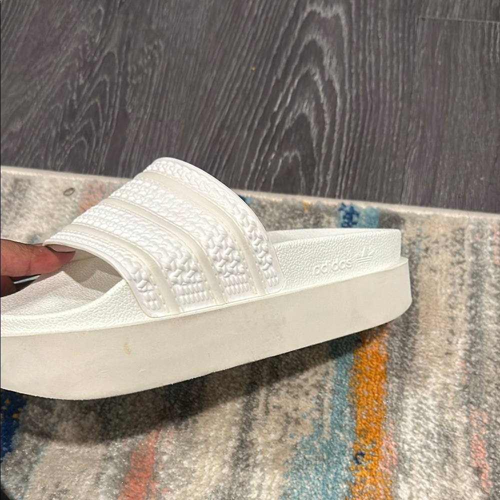 Adidas Women's White Slide Sandals